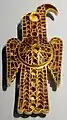 One of a pair of brooches in the shape of an eagle that are both 12&nbsp;cm long (GNM)