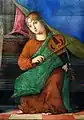 Madonna Enthroned with Child detail