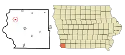 Location of Thurman, Iowa