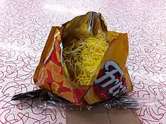 Frito pie from a Five and Dime (formerly Woolworth’s) in Santa Fe, New Mexico