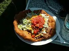 A frybread taco