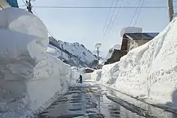 Heavy snow in Tadami