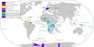 Map of German Colonial Territories throughout History
