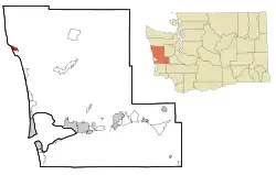 Location of Taholah, Washington