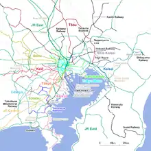 Image 25Map of operators in Greater Tokyo Area (from Transport in Greater Tokyo)