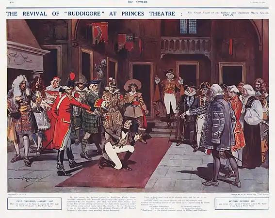 H. M. Brock - Gilbert and Sullivan - D'Oyly Carte Opera Company Ruddigore revival 1921