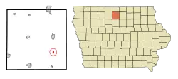 Location of Klemme, Iowa