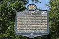 Photo taken in 2017 of PA Historical Marker in front of Ivy Mills Historic District