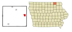 Location of Cresco, Iowa