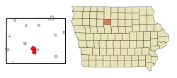 Location of Humboldt, Iowa