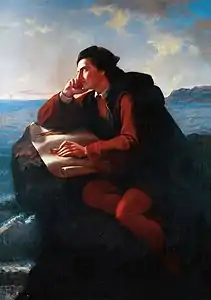 The Inspiration of Christopher Columbus by José Obregon. (1856)