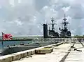 JDS Tokachi, JDS Arashio and JDS Ōi in Apra Harbor on 1 April 1984.