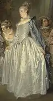 Antoine Watteau, detail of Fêtes Vénitiennes, c.&nbsp;1718–1719, oil on canvas, National Galleries of Scotland, Edinburgh