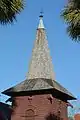 Steeple with gargoyles