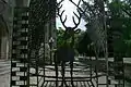Joe Fafard's sculptural work, Nurture Nature (1993), east side of Hart House, Toronto, Ontario Canada