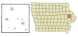 Location of Wyoming, Iowa
