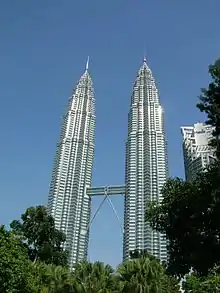 Image 105Petronas Twin Towers in Kuala Lumpur was the tallest building in Southeast Asia. (from History of Malaysia)
