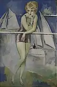 La Baigneuse, Deauville, 1920,  oil on canvas, 195&nbsp;cm ×&nbsp;129&nbsp;cm (77&nbsp;in ×&nbsp;51&nbsp;in)