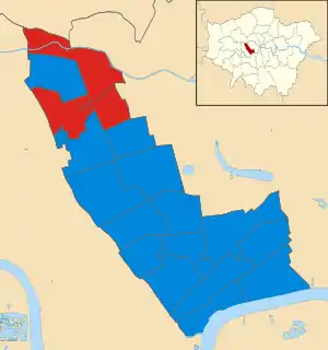 Kensington and Chelsea 2006 results map