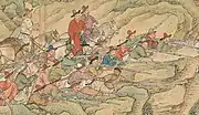 Khojas troops at the Battle of Yesil-kol-nor (1759). By Jean-Damascène Sallusti