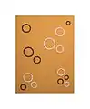 earthenware ceramic elements on wood, covered with Plexiglas