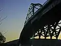 View from below the Lake Champlain Bridge on the Vermont side on Chimney Point.