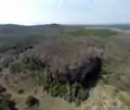 Lapa do Santo. High view the limestone massif in its totality (drone).