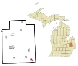 Location of Almont in Lapeer County, Michigan