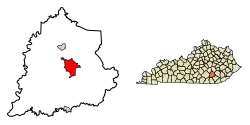 Location in Laurel County, Kentucky