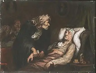 The Imaginary Illness, (ca. 1860–62), oil on panel, 26.7 x 35.2&nbsp;cm., Philadelphia Museum of Art
