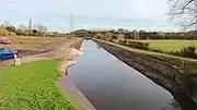 Pound 27 of the Lichfield Canal was completed in November 2016 but will not be fully in water until flood control structures have been agreed with the Environment Agency.