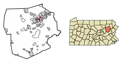 Location of Forty Fort in Luzerne County, Pennsylvania
