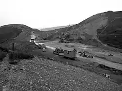 M62 construction, Castle Hill, in Milnrow, Greater Manchester, England.
