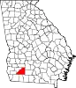 Map of Georgia highlighting Mitchell County