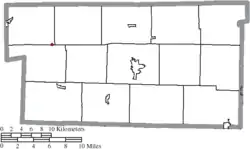 Location of Nashville in Holmes County