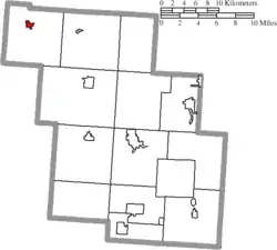 Location of Thornville in Perry County