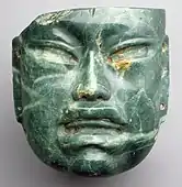 Mask; 10th–6th century BCE; jadeite; height: 17.1 cm, width: 16.5 cm; Metropolitan Museum of Art