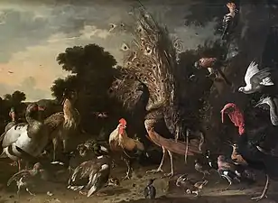 Geflügelhof [Poultry Farm] (ca. 1675-99), oil on canvas, 162 × 220,5&nbsp;cm., Kunsthistorisches Museum