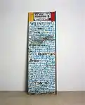 Comfort Ye, Comfort Ye, My People, 1978, Acrylic and oil sticks on wood and street sign