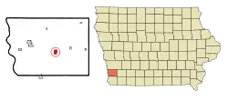 Location of Malvern, Iowa