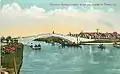 "Miniature Railway crossing bridge over Lagoon at Venice, Cal."