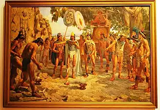 Moctezuma en Chapultepec by Daniel del Valle.