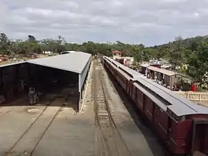 Moorooduc station viewed from the nearby footbridge