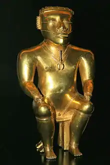 Statuette of a Quimbaya cacique&nbsp;[es] (200–1000 AD)