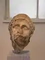 Head of a Warrior by Scopas, from the Athena Alea temple in Tegea