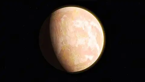 Image 9Pale orange dot, an artist's impression of Early Earth, featuring its tinted orange methane-rich early atmosphere (from Earth)