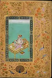 Image 15Folio from the Shah Jahan Album, c. 1620, depicting the Mughal Emperor Shah Jahan (from History of books)