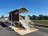Small metal platform and shelter