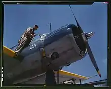 Aviation cadet in OS2U Kingfisher