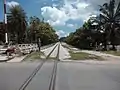 Railway line in Padang Besa